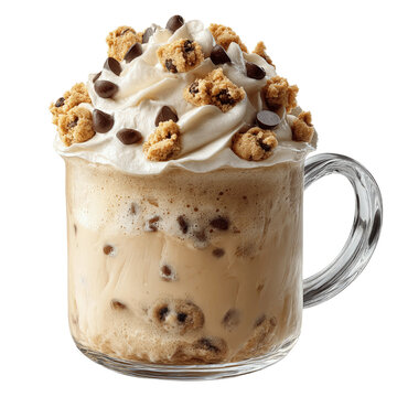 Iced Cookie Dough Latte with Whipped Cream and