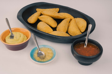 Fried empanadas, typical Colombian food
