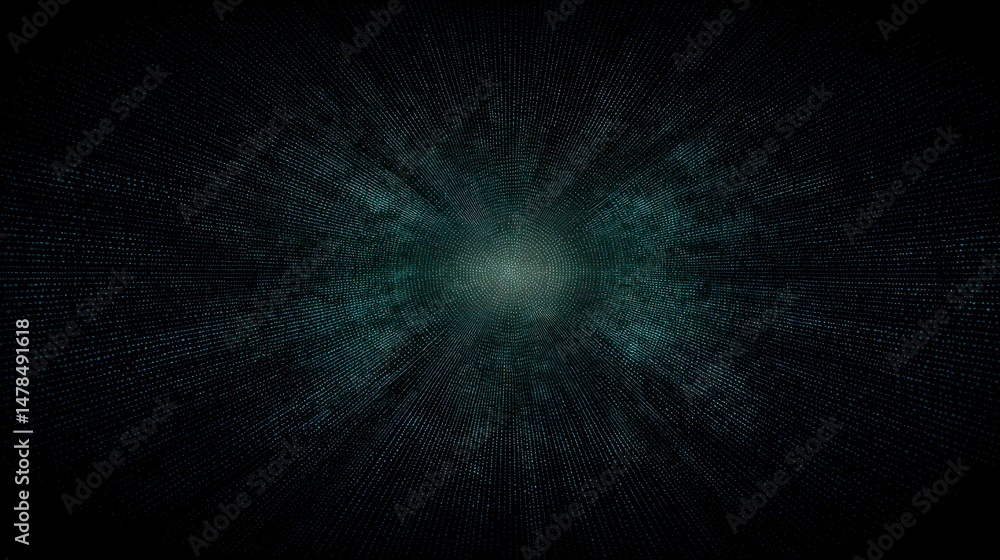 Poster abstract data stream teal digital burst background