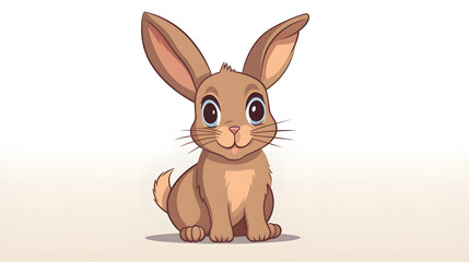 Vintage Cartoon Bunny Rabbit Vector Illustration for Retro Design Projects