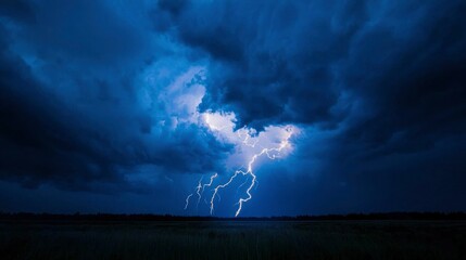 Dramatic storm clouds with lightning (3)