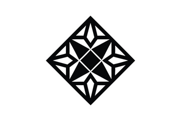 Rhombus Pattern Design silhouette on white background