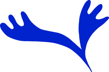 Blue seaweed floating in the ocean, the concept of underwater nature.