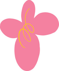 Pink Flower Bloom Illustration, concept of beauty, love and decoration.