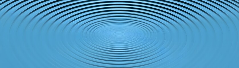 Fototapeta premium Concentric circular ripple pattern in a light blue tone.