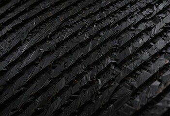 Intricate carbon weave, sharp angles, deep black backdrop ,  abstract illustration,  dark design,  background