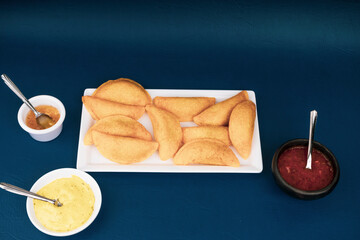 Fried empanadas, typical Colombian food