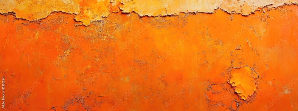 Poster abstract textured orange wall with intricate patterns. showcasing a vibrant and warm atmosphere. ide