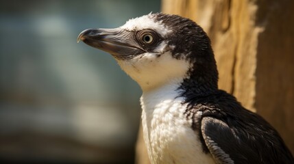 Fototapeta premium close up of a penguin in a zoo