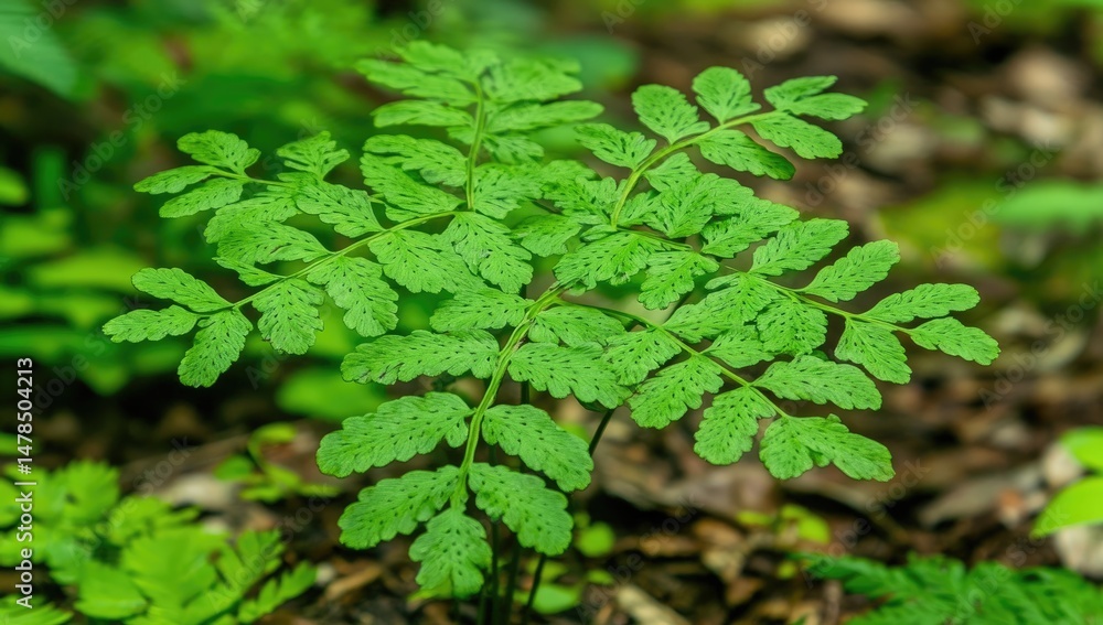 Poster a lush arrangement of tropical green leaves overlapping in a dense jungle setting. creating a vibran
