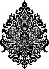 sketch illustration icon logo symbol animal mythology ethnic traditional