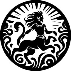 sketch illustration icon logo symbol animal mythology ethnic traditional