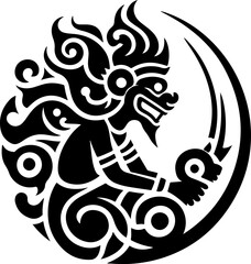 sketch illustration icon logo symbol animal mythology ethnic traditional