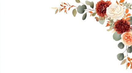 Elegant Floral Arrangement with Soft Colors for Background Design