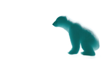 Fototapeta premium Teal Polar Bear Cub Illustration