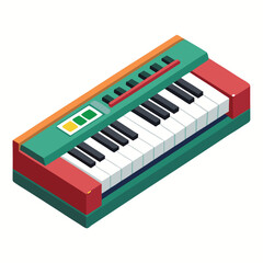 Fototapeta premium Keyboard gaming instrument isolated on white background