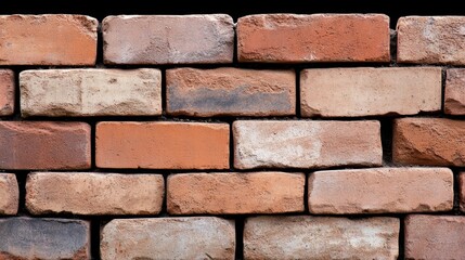 Textured Wall of Various Red and Brown Brick Layouts and Patterns