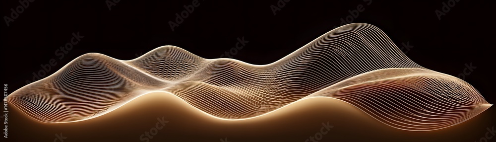 Poster abstract representation of undulating forms.
