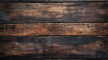 Dark. textured wooden planks create a rustic backdrop. showcasing natural grain patterns and knots. ideal for design. crafting. or photography projects