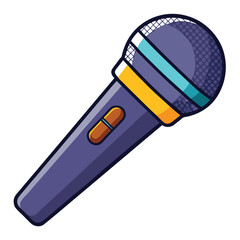 Microphone gaming instrument isolated on white background