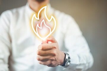 Igniting the spark of innovation a powerful symbol of inspiration, motivation, and new beginnings. Light the fire within.