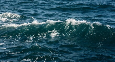 Obraz premium Majestic Ocean Waves: A Deep Blue Canvas of Nature's Power