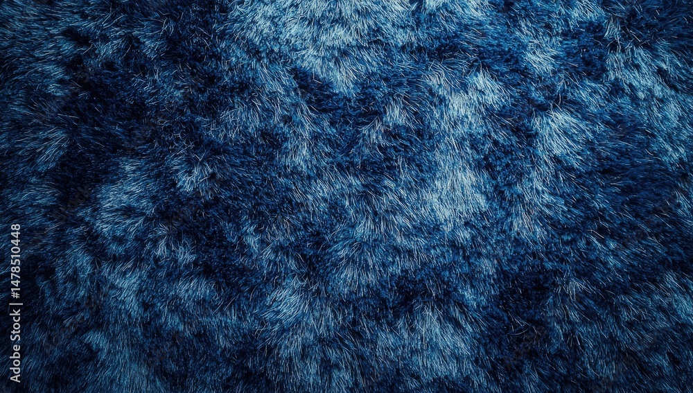 Poster a close-up view of a textured blue carpet. showcasing its soft fibers and intricate patterns. perfec