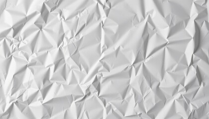Wrinkled Texture of Crumpled White Paper Background for Creative Design and Art Projects