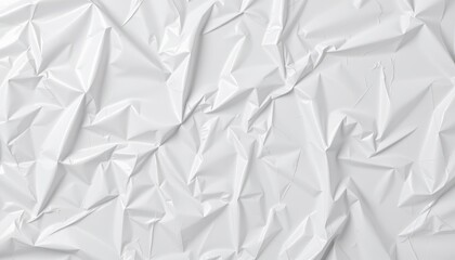 Obraz premium Textured Crumpled White Paper Background with Subtle Shadows and Light Highlights for Design