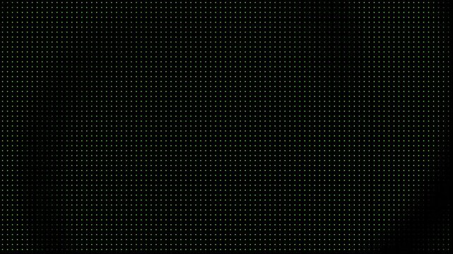 Subtle digital LED screen lights fading in black background, ideal for tech presentations or futuristic transitions