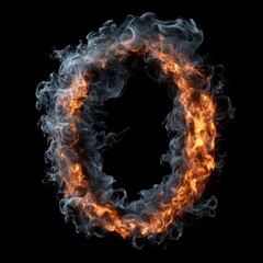 A vibrant circular flame design glowing against a dark background. symbolizing energy and transformation. ideal for creative projects or thematic visuals