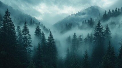 Misty Mountain Forest: A Serene Escape into Nature's Embrace