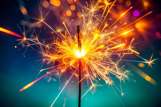 sparkler on black background