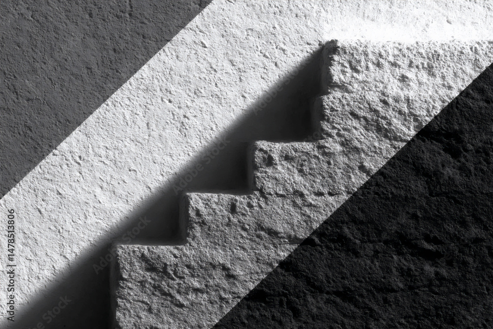 Poster abstract photograph of a close-up of a white brick wall showing the repetitive pattern and texture, 