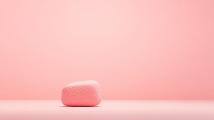 Soft Pink Stone on Minimalist Pink Background for Creative Use
