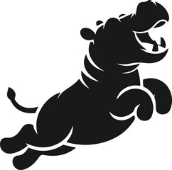 Animal vector silhouette of a hippo
