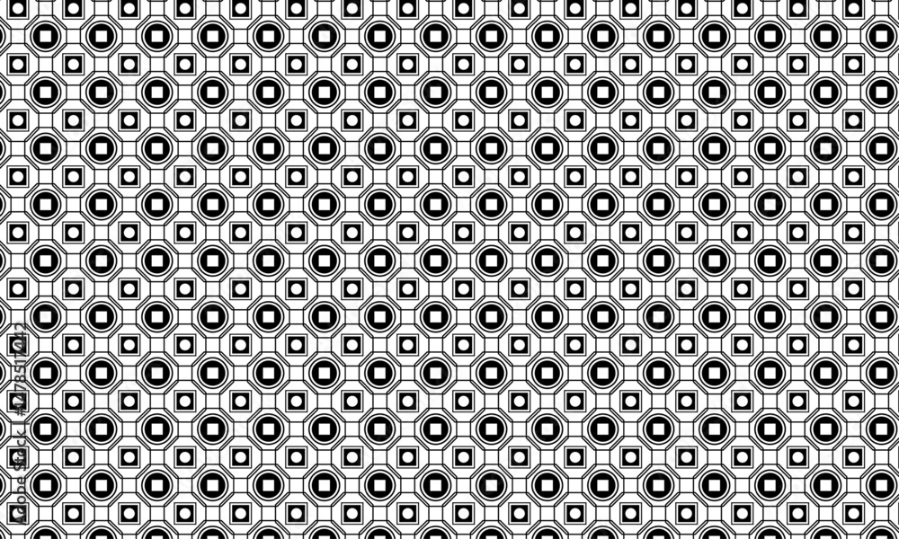 Poster traditional pattern background with circle, square geometric shape | creative pattern with geometric