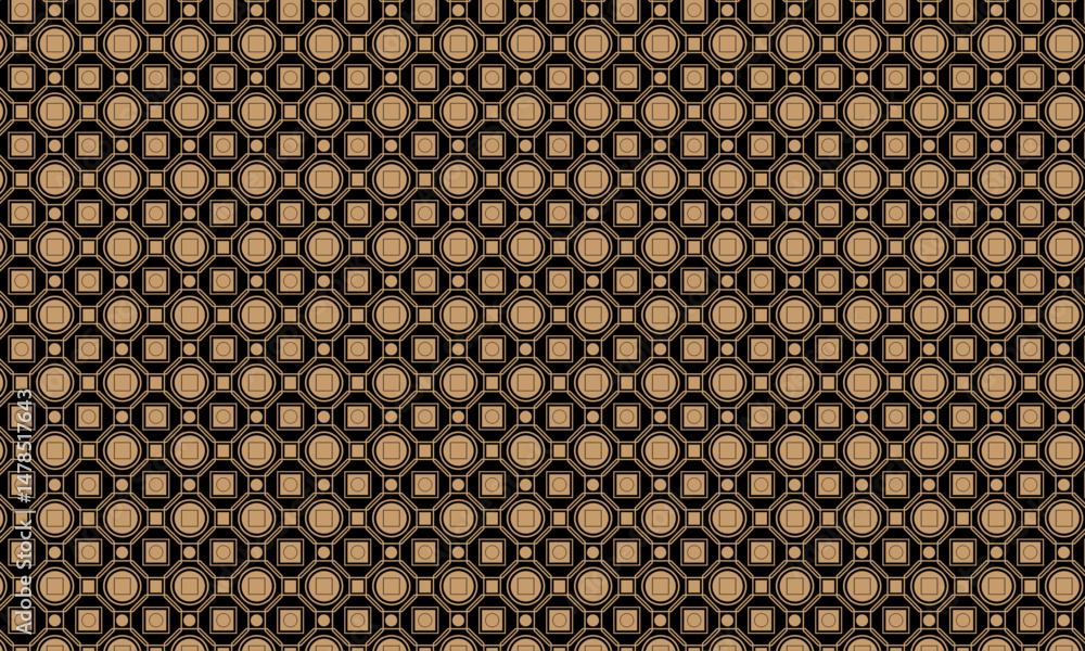 Poster traditional pattern background with circle, square geometric shape | creative pattern with geometric