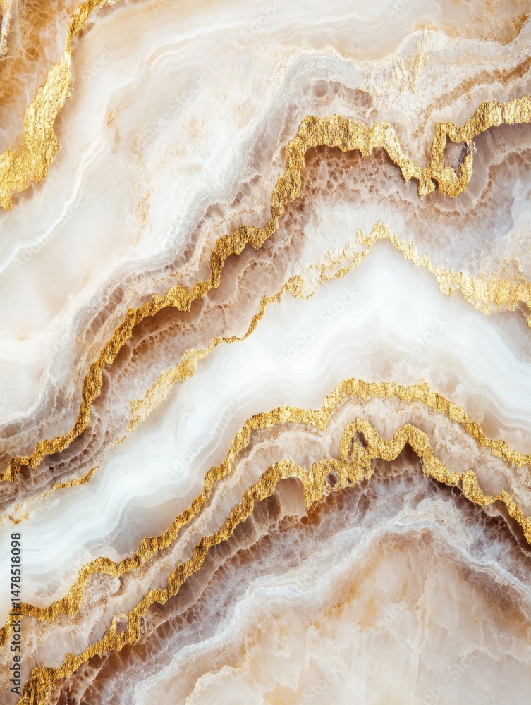 Poster luxurious marble texture with golden veins creating abstract patterns close up shot for elegant back