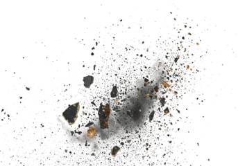 Abstract Explosion of Burnt Debris