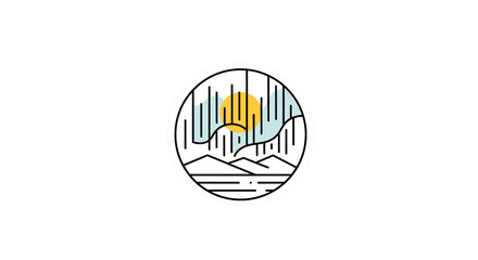 Northern Lights Minimalist Icon