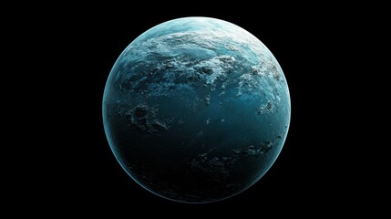 A water-covered exoplanet with floating landmasses