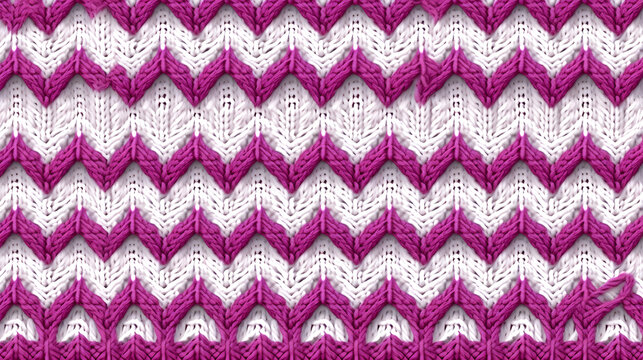 Elegant Violet Seamless Knitted Ornate Vector Pattern for Designs