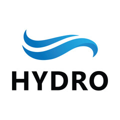 Hydro Logo with Blue Wave Design