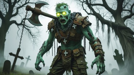 zombie in the woods