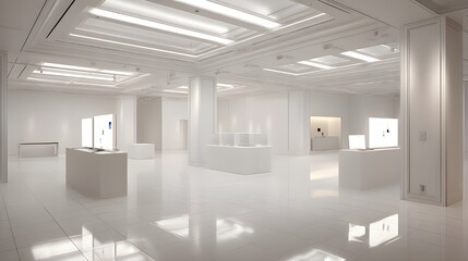 Empty VR architecture walkthrough suite showcasing immersive spatial design for real estate visualization interactive experiences