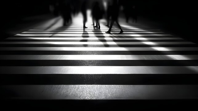 Contemporary geometric pattern in black and white ideal for minimalist interior design creative studio branding