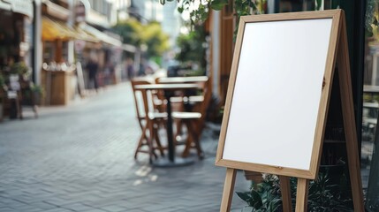 A-frame sidewalk sign mock-up