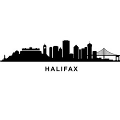 Fototapeta premium Halifax Skyline with Canada Cityscape Silhouette.