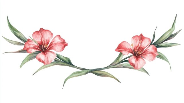 watercolor painting showcasing the delicate elegance of two cora